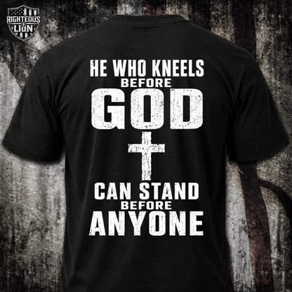 He who kneels before GOD T‑Shirt