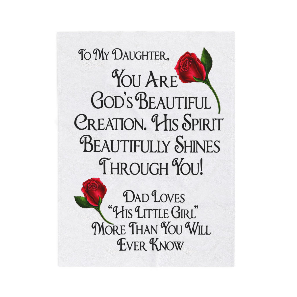 To my daughter Blanket