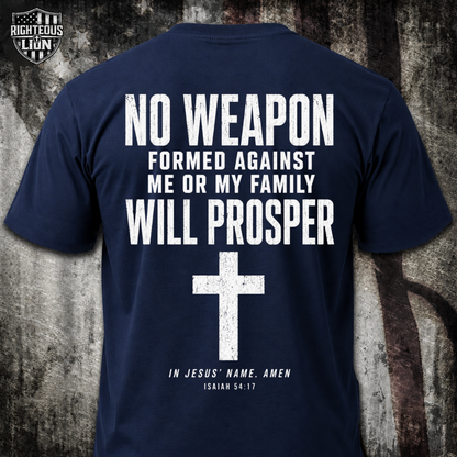 No weapon formed against me or my family will prosper T‑Shirt