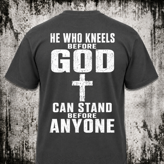 He who kneels before GOD T‑Shirt
