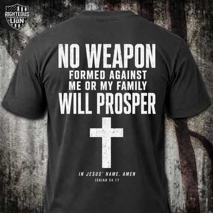 No weapon formed against me or my family will prosper T‑Shirt