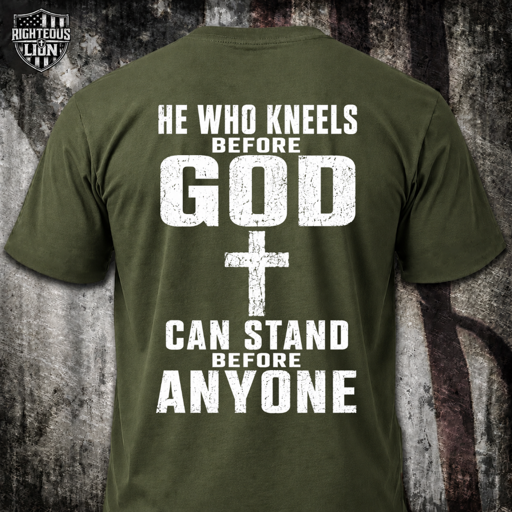 He who kneels before GOD T‑Shirt