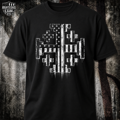 Jerusalem Cross Flag T‑Shirt