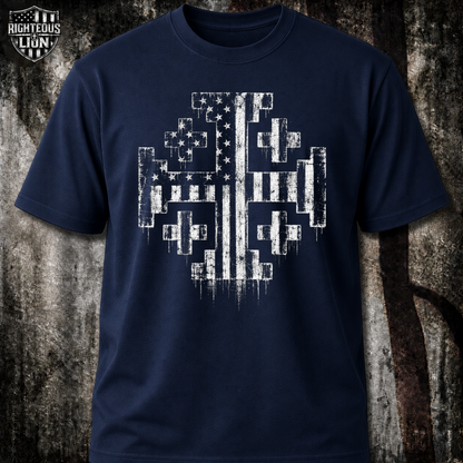 Jerusalem Cross Flag T‑Shirt