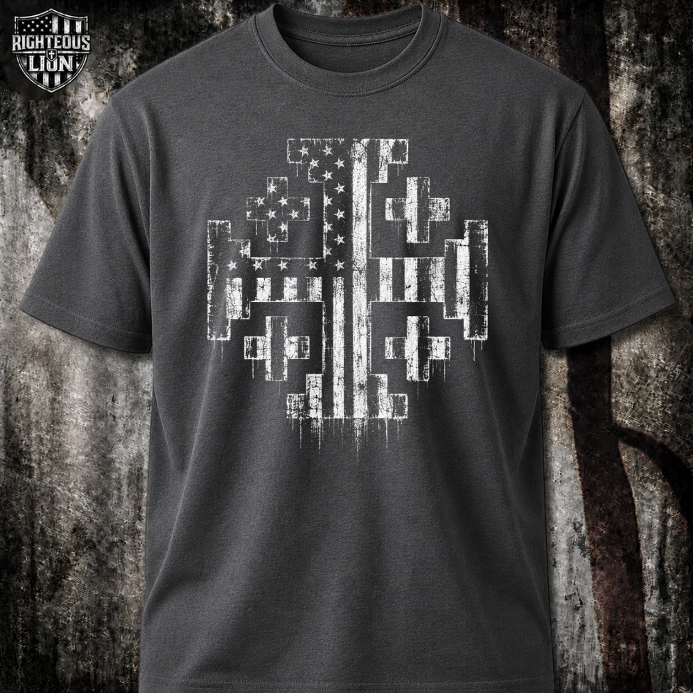 Jerusalem Cross Flag T‑Shirt