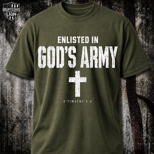 Enlisted in God's army T‑Shirt