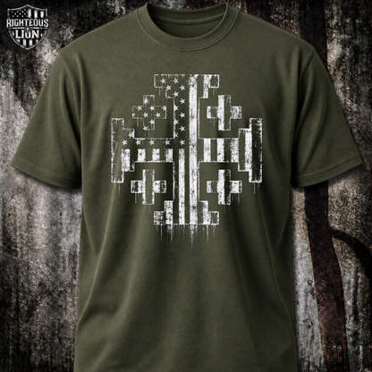 Jerusalem Cross Flag T‑Shirt